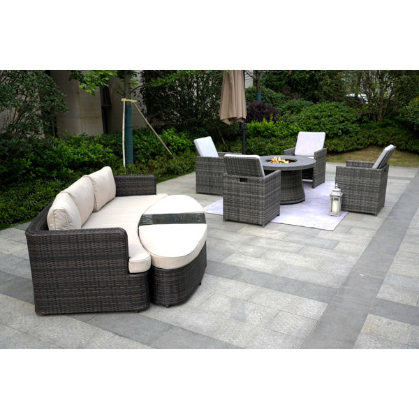 Red Barrel Studio® Ibtisaam Wicker/Rattan 9 Person Seating Group With